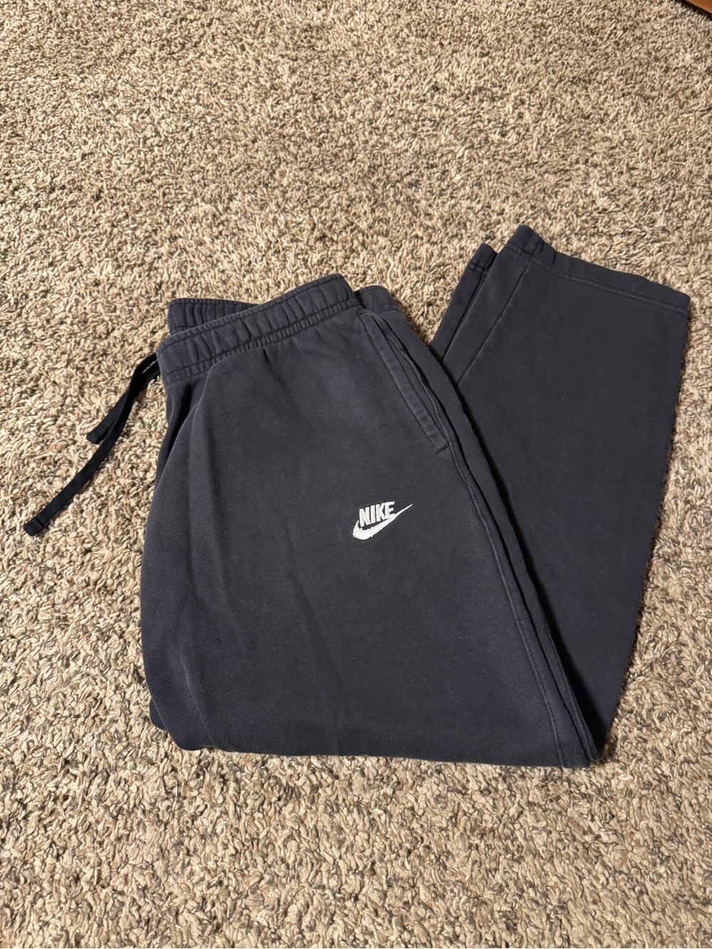 Nike Black Fleece Joggers with White Swoosh